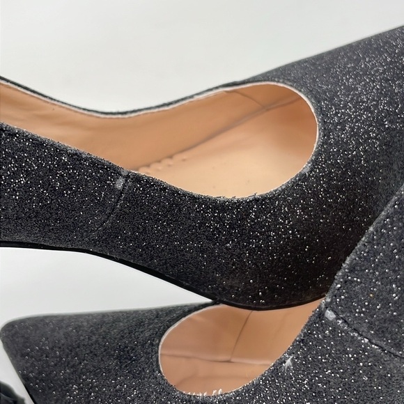 Wild Rose Heels Women's 7 Black Sparkles Hanna Pumps Shoes Pointed Toe - Picture 14 of 15